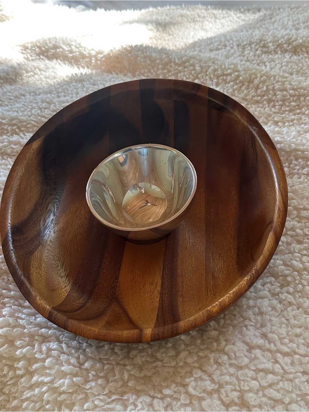 Nambe Chip & Dip Bowl